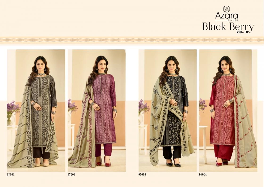 BLACK BERRY VOL 18 Salwar Suits wholesale VISCOSE - Ethnicaa thumbnail 4