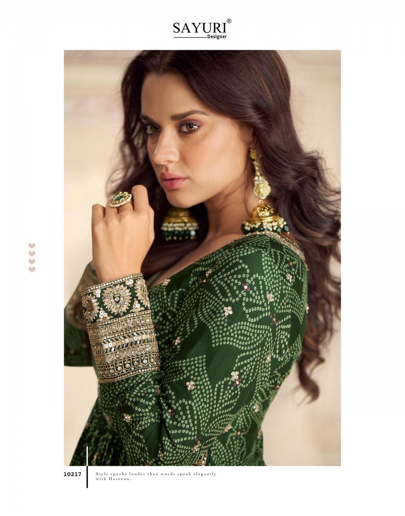 bandhan by sayuri designer chinon silk fully stitch designer gown with dupatta