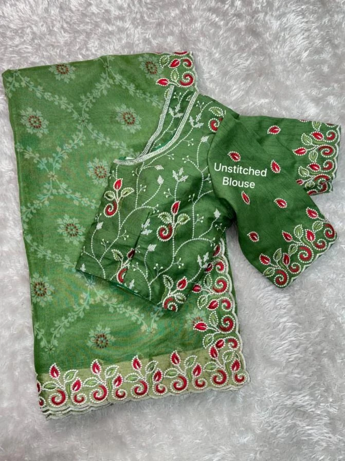 BARFI Sarees wholesale COTTON SATIN - Ethnicaa thumbnail 3