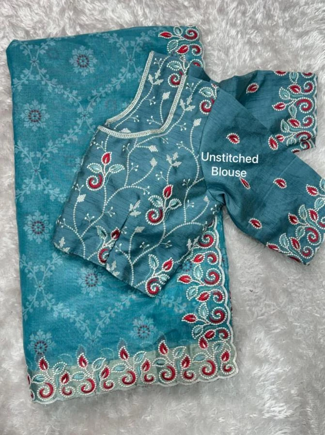 BARFI Sarees wholesale COTTON SATIN - Ethnicaa thumbnail 6