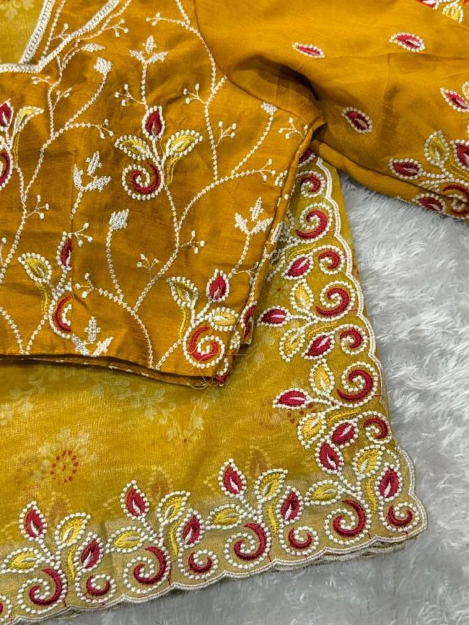 BARFI Sarees wholesale COTTON SATIN - Ethnicaa thumbnail 8