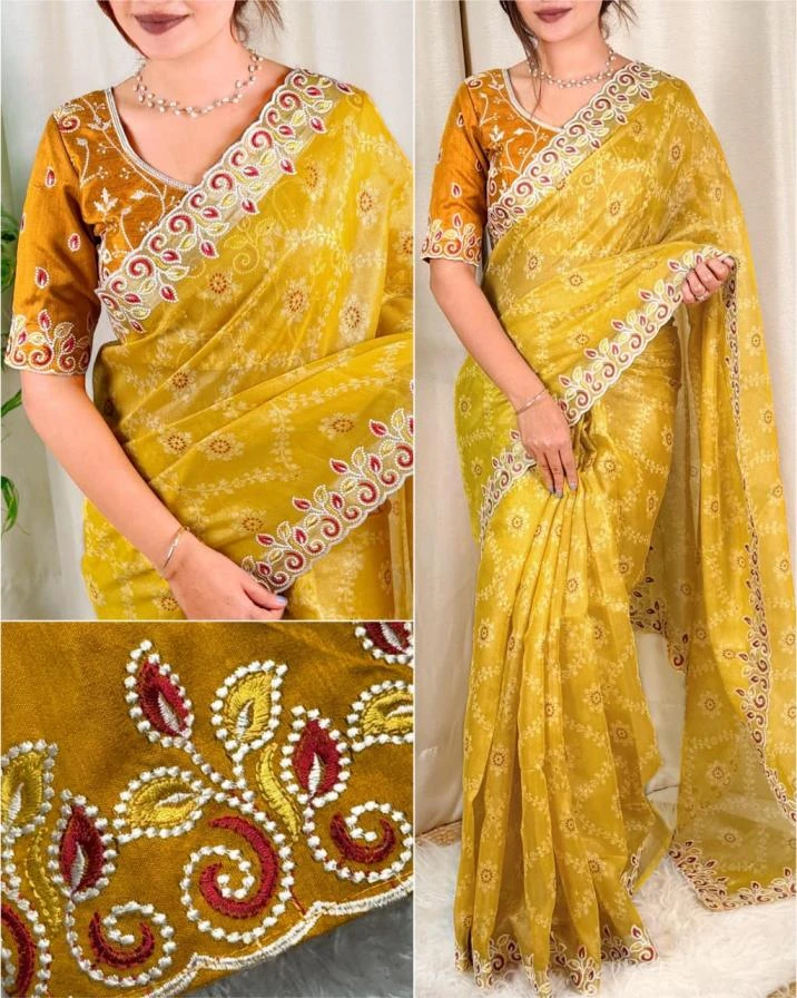BARFI Sarees wholesale COTTON SATIN - Ethnicaa thumbnail 10