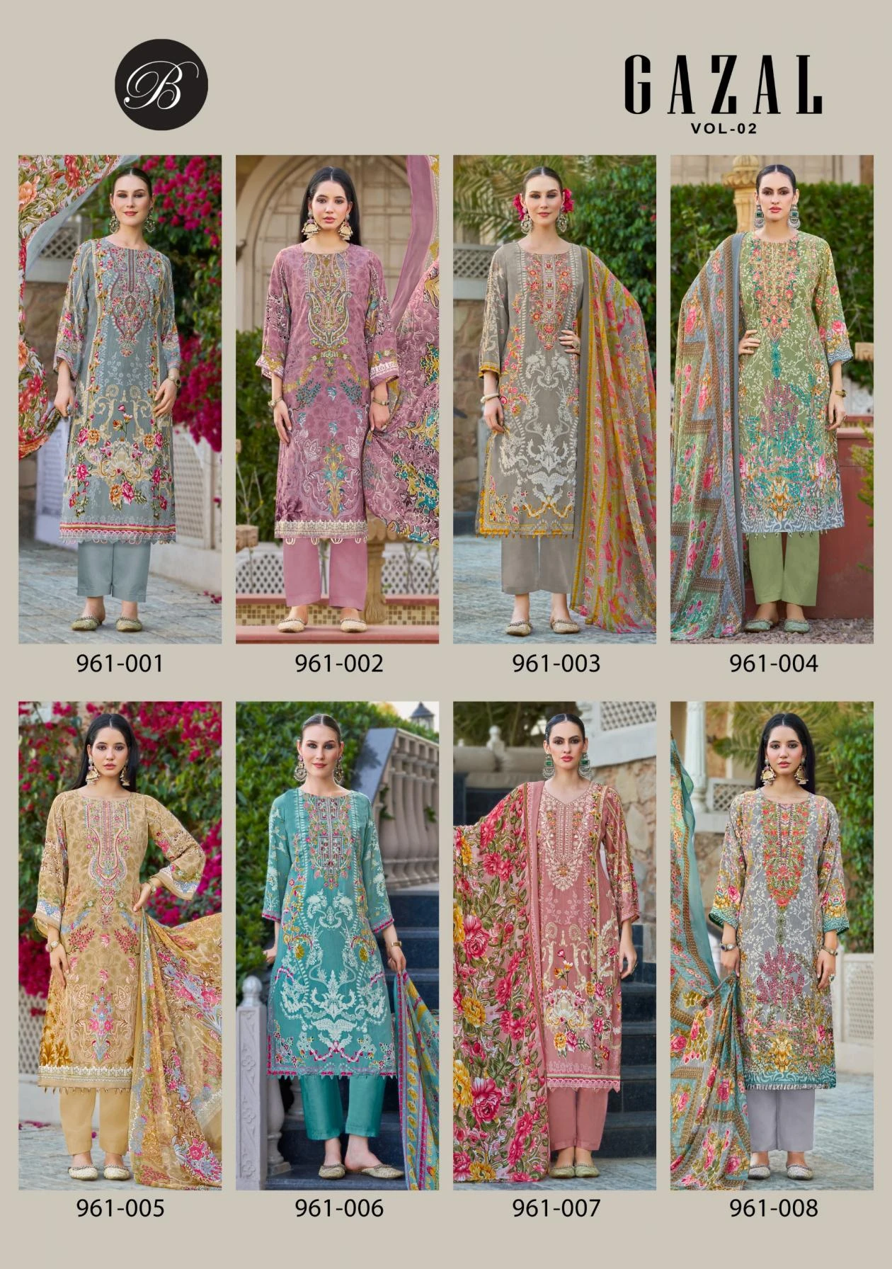 GAZAL VOL 2 in PURE CRAPE | Readymade Salwar Suits | Ethnicaa Wholesale thumbnail 12