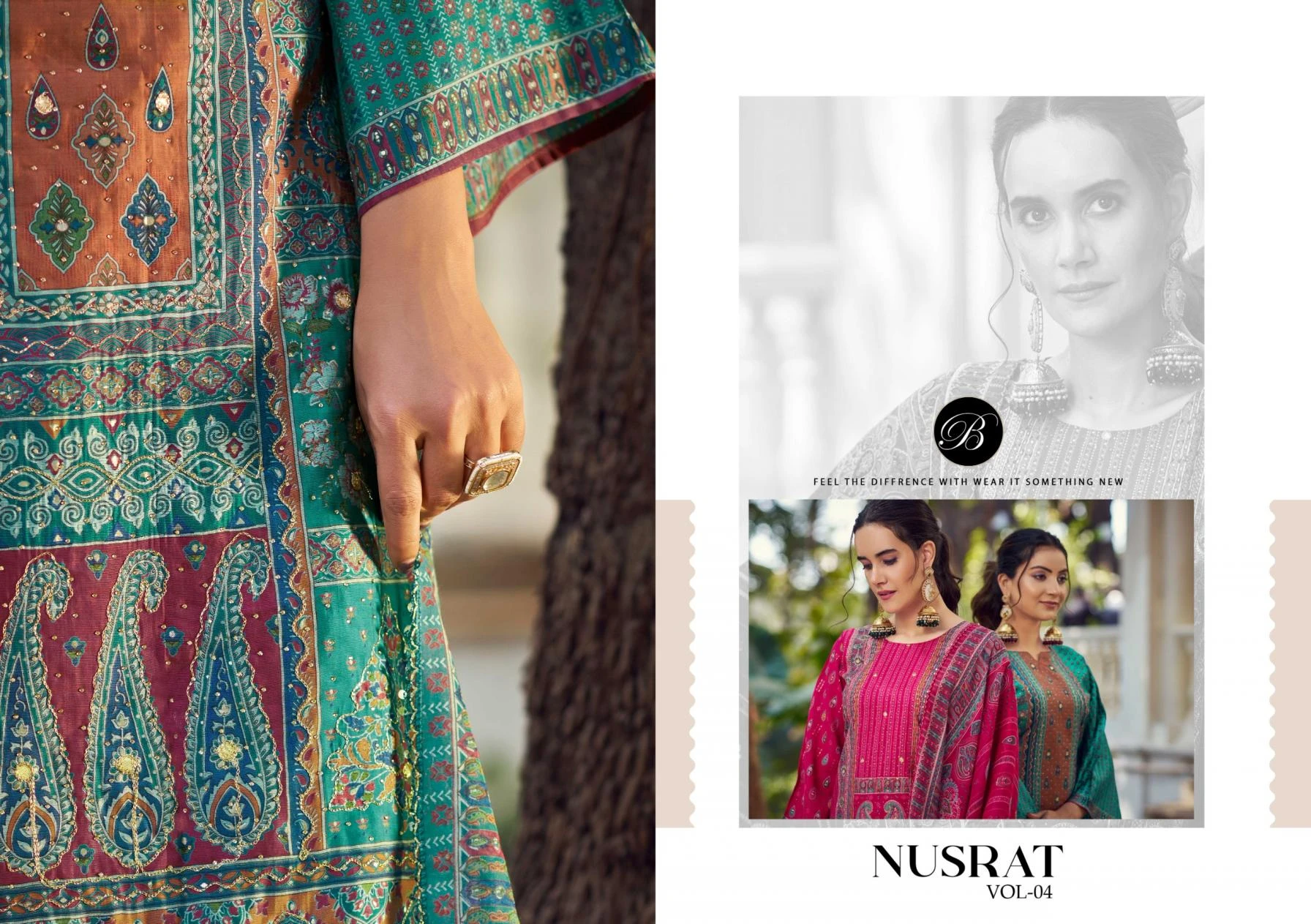 NUSRAT VOL 4 Readymade Salwar Suits wholesale MODAL VISCOSE MUSLIN - Ethnicaa