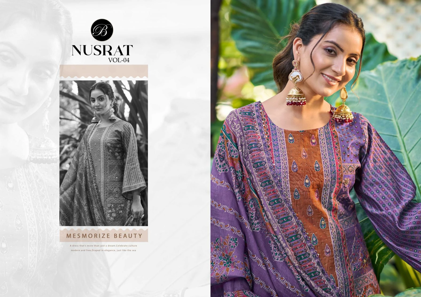 NUSRAT VOL 4 Readymade Salwar Suits wholesale MODAL VISCOSE MUSLIN - Ethnicaa thumbnail 6