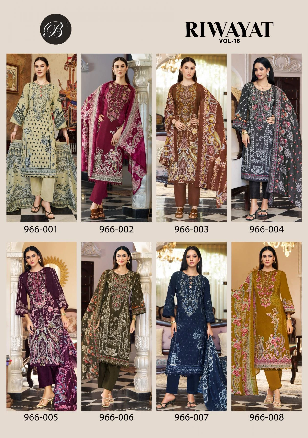 RIWAYAT VOL 16 Readymade Salwar Suits wholesale VISCOSE RAYON - Ethnicaa thumbnail 8