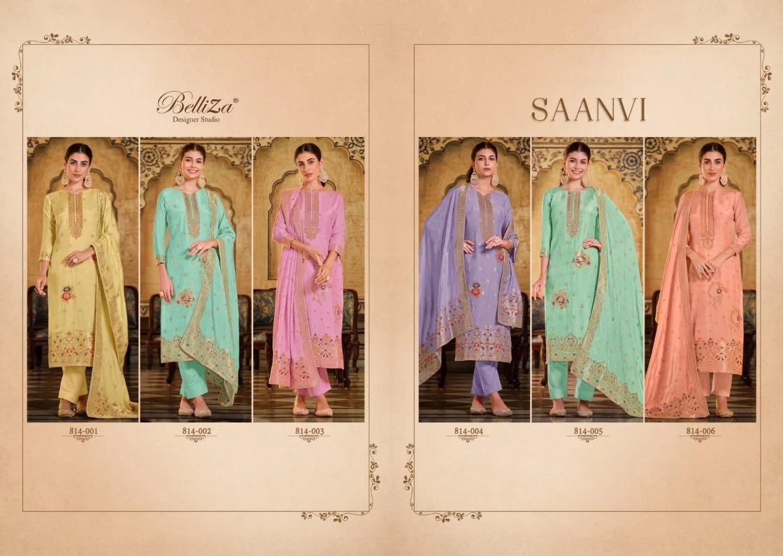 SAANVI Readymade Salwar Suits wholesale VISCOSE MUSLIN JEACQUARD - Ethnicaa thumbnail 4
