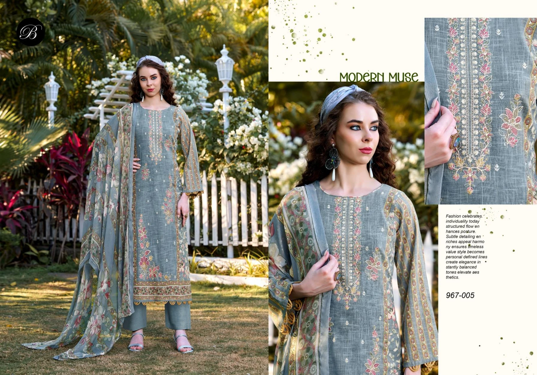 REHAANAA VOL 2 Salwar Suits wholesale COTTON LINEN - Ethnicaa thumbnail 8