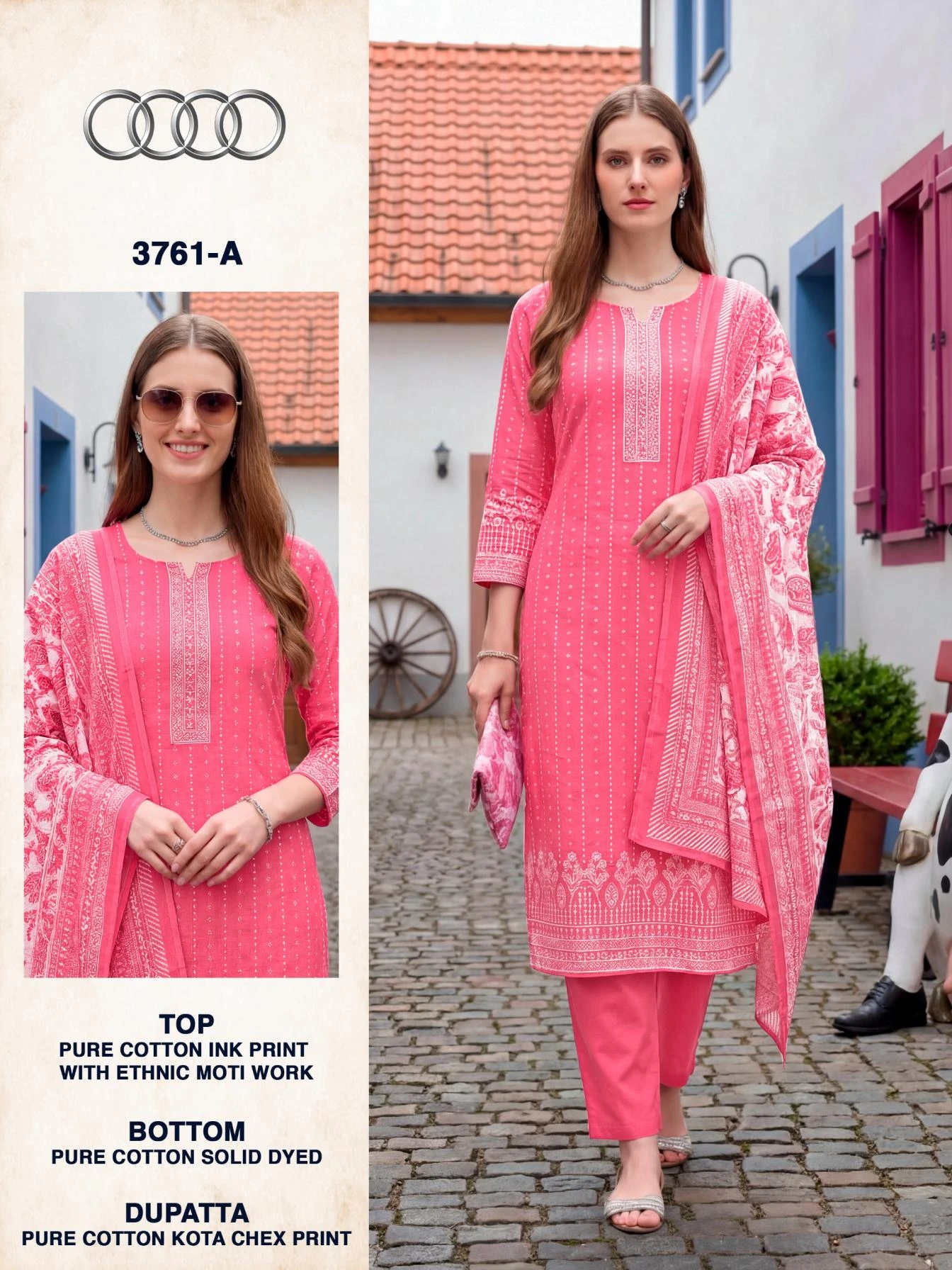 AUDI 3761 Salwar Suits wholesale COTTON - Ethnicaa thumbnail 5