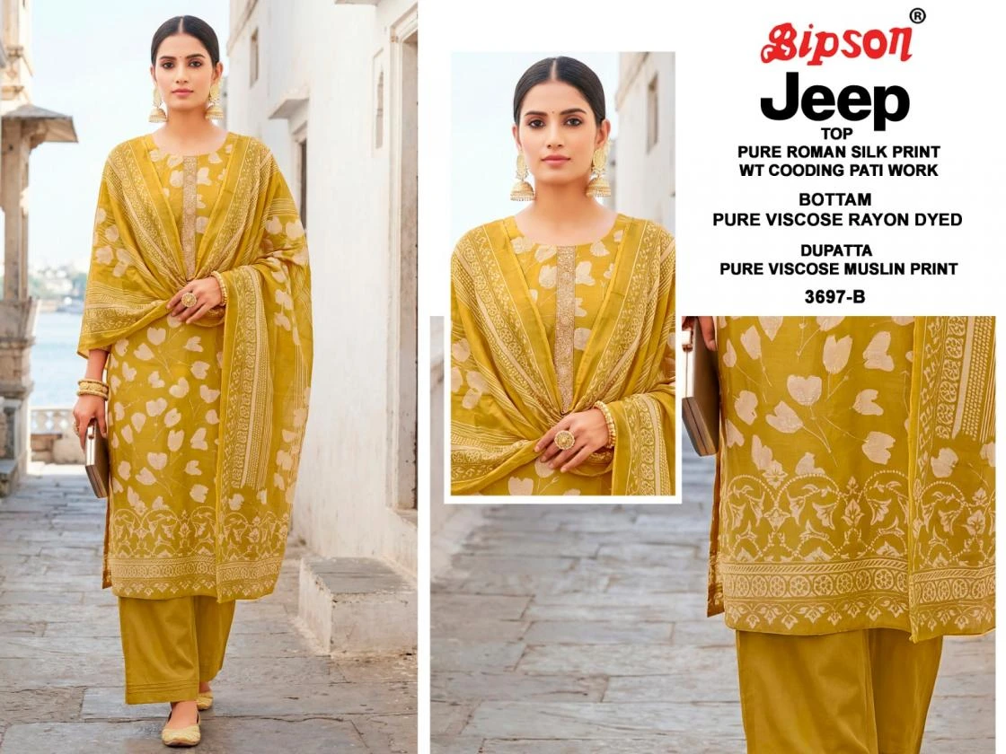 JEEP WRANGLAR 3697 Ethnic Wear wholesale Roman Silk - Ethnicaa thumbnail 5