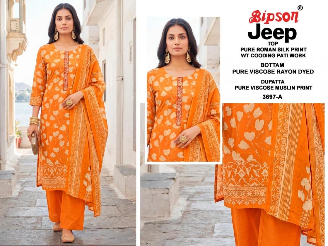 JEEP WRANGLAR 3697 Ethnic Wear wholesale Roman Silk - Ethnicaa