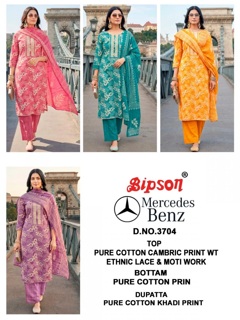 MERCEDES BENZ 3704 Ethnic Wear wholesale COTTON - Ethnicaa