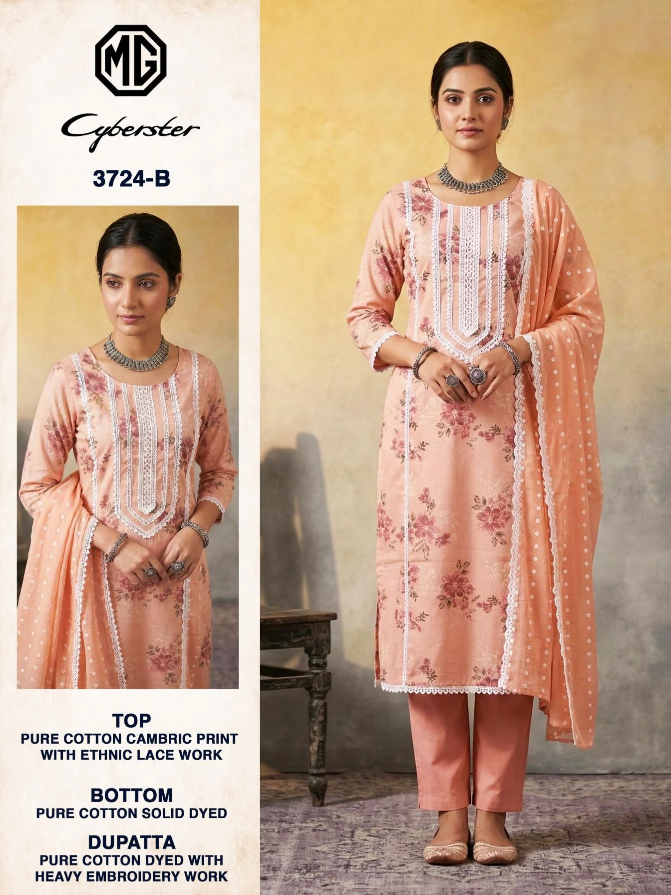 MG CYBERSTER 3724 Ethnic Wear wholesale COTTON - Ethnicaa