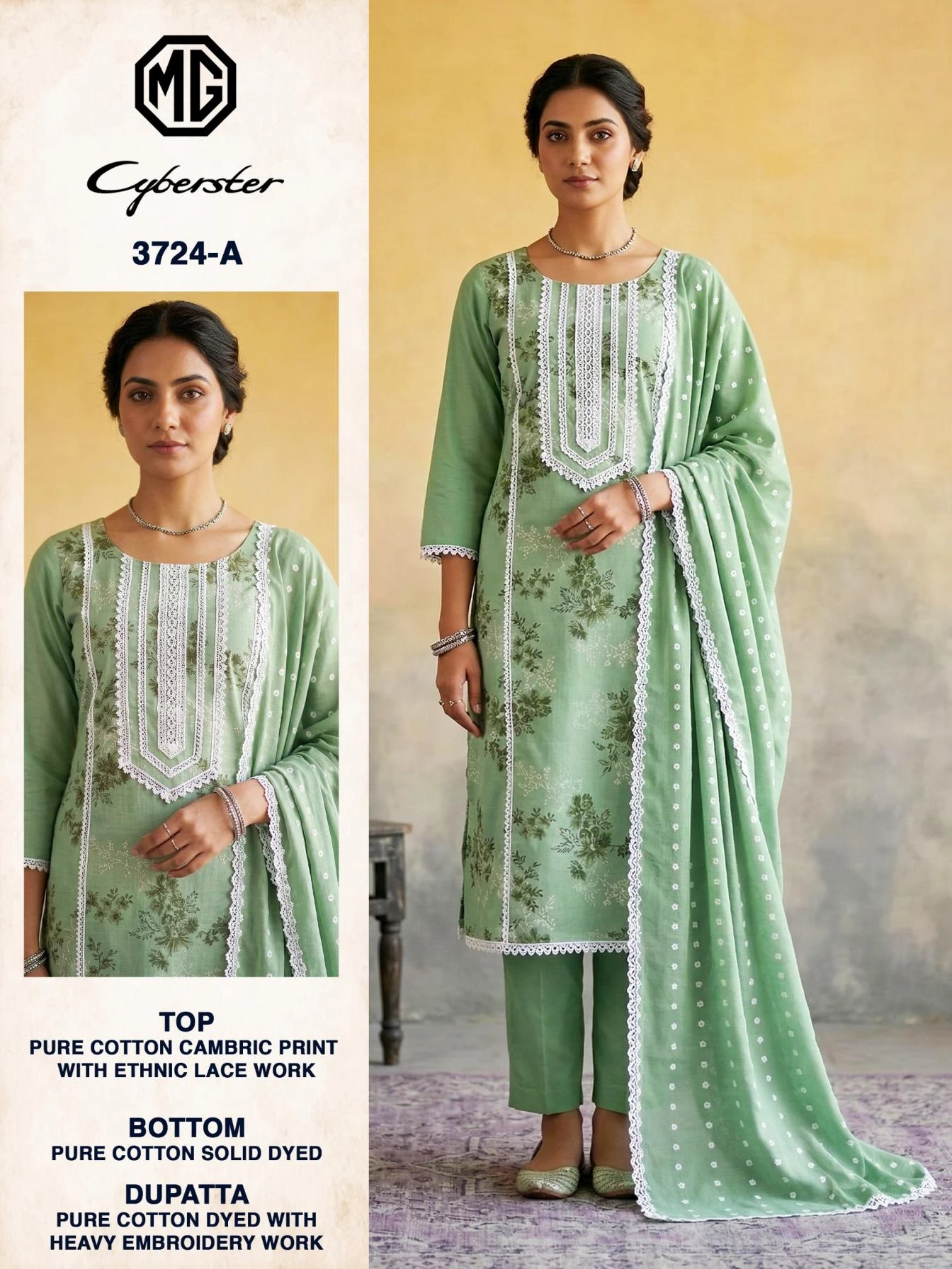 MG CYBERSTER 3724 Ethnic Wear wholesale COTTON - Ethnicaa thumbnail 3