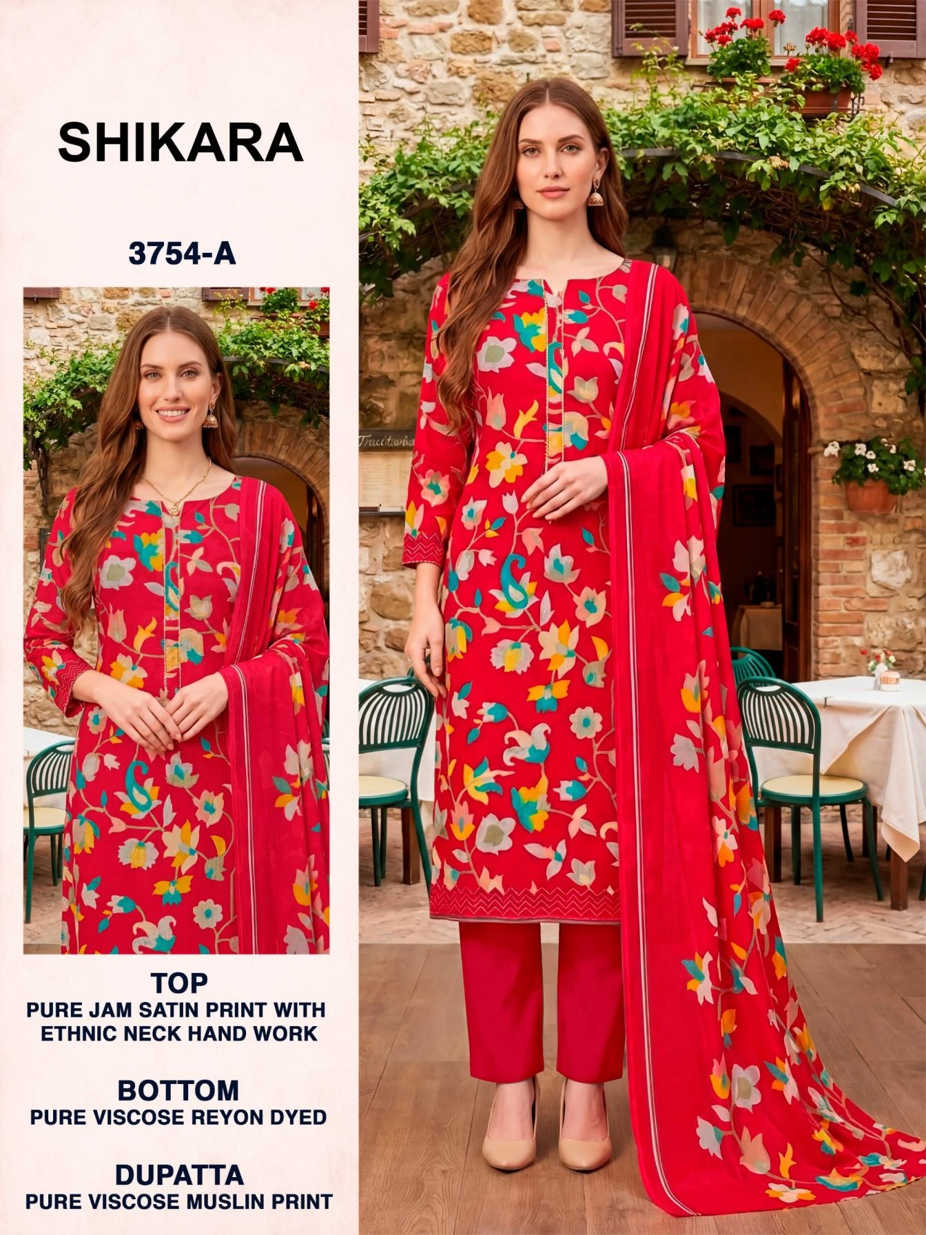 SHIKARA 3754 Ethnic Wear wholesale JAM SATIN - Ethnicaa