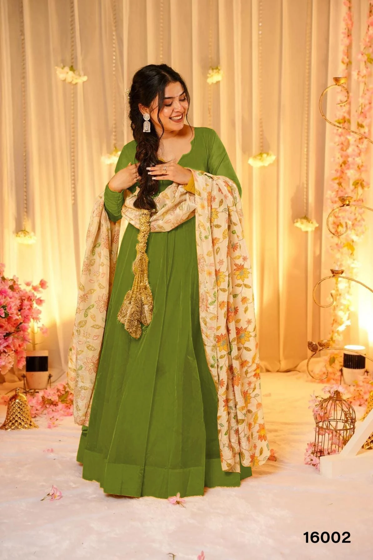 NAME :- CLORA VOL 16 Gown wholesale DYED SILK - Ethnicaa thumbnail 9