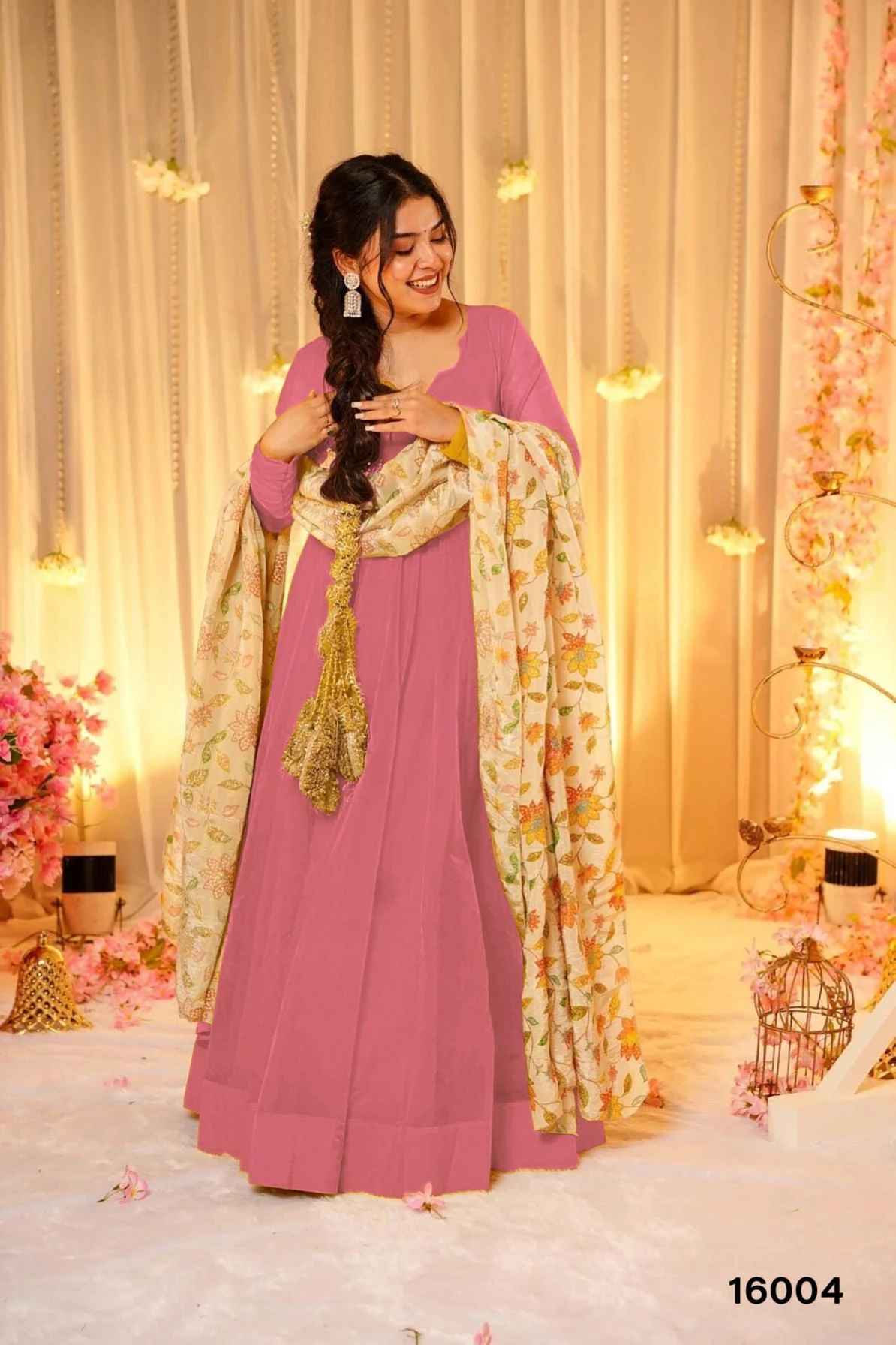 NAME :- CLORA VOL 16 Gown wholesale DYED SILK - Ethnicaa thumbnail 7