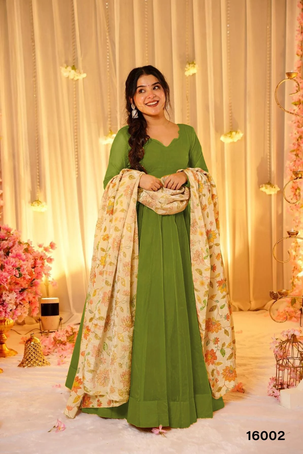 NAME :- CLORA VOL 16 Gown wholesale DYED SILK - Ethnicaa thumbnail 13