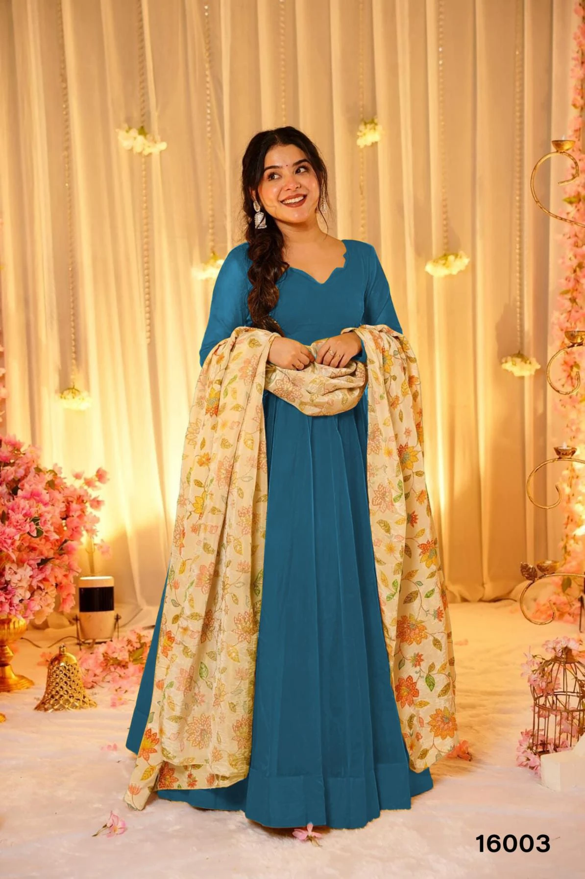 NAME :- CLORA VOL 16 Gown wholesale DYED SILK - Ethnicaa thumbnail 10