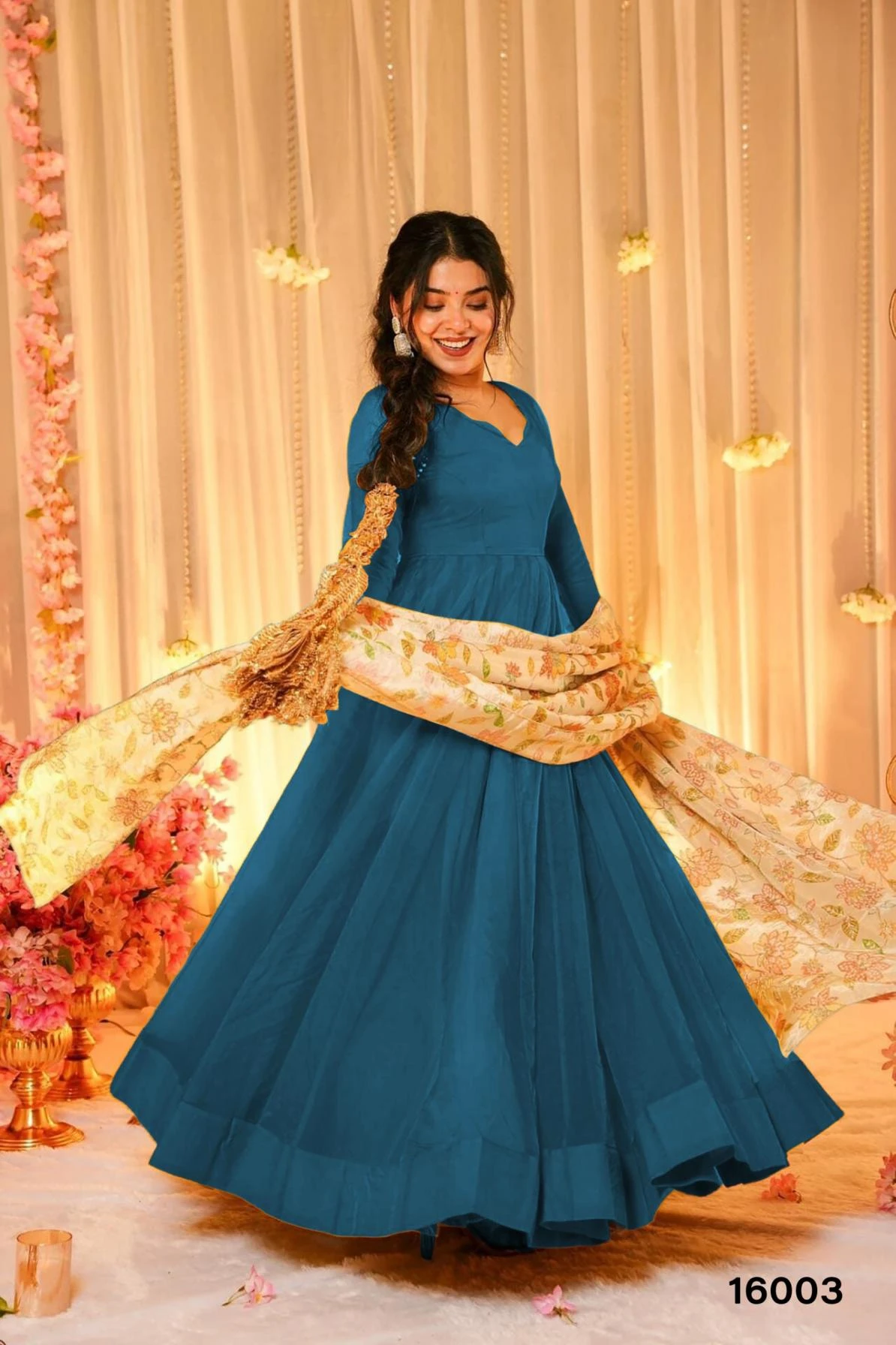 NAME :- CLORA VOL 16 Gown wholesale DYED SILK - Ethnicaa thumbnail 12