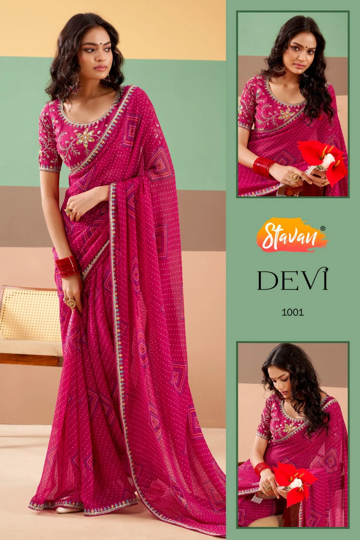 DEVI Sarees wholesale GEORGETTE - Ethnicaa thumbnail 9