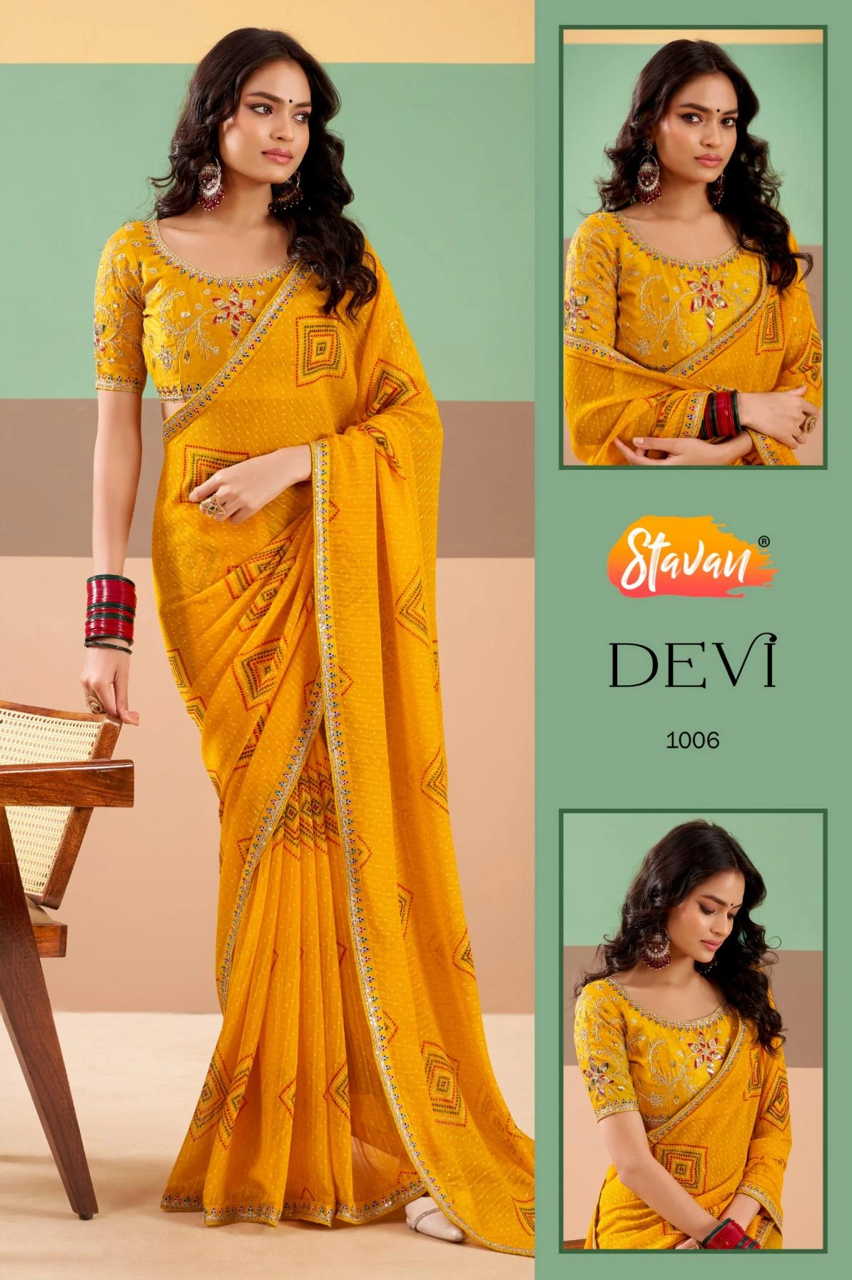 DEVI Sarees wholesale GEORGETTE - Ethnicaa thumbnail 6