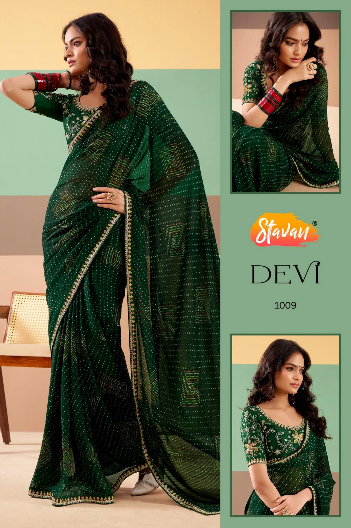 DEVI Sarees wholesale GEORGETTE - Ethnicaa thumbnail 4