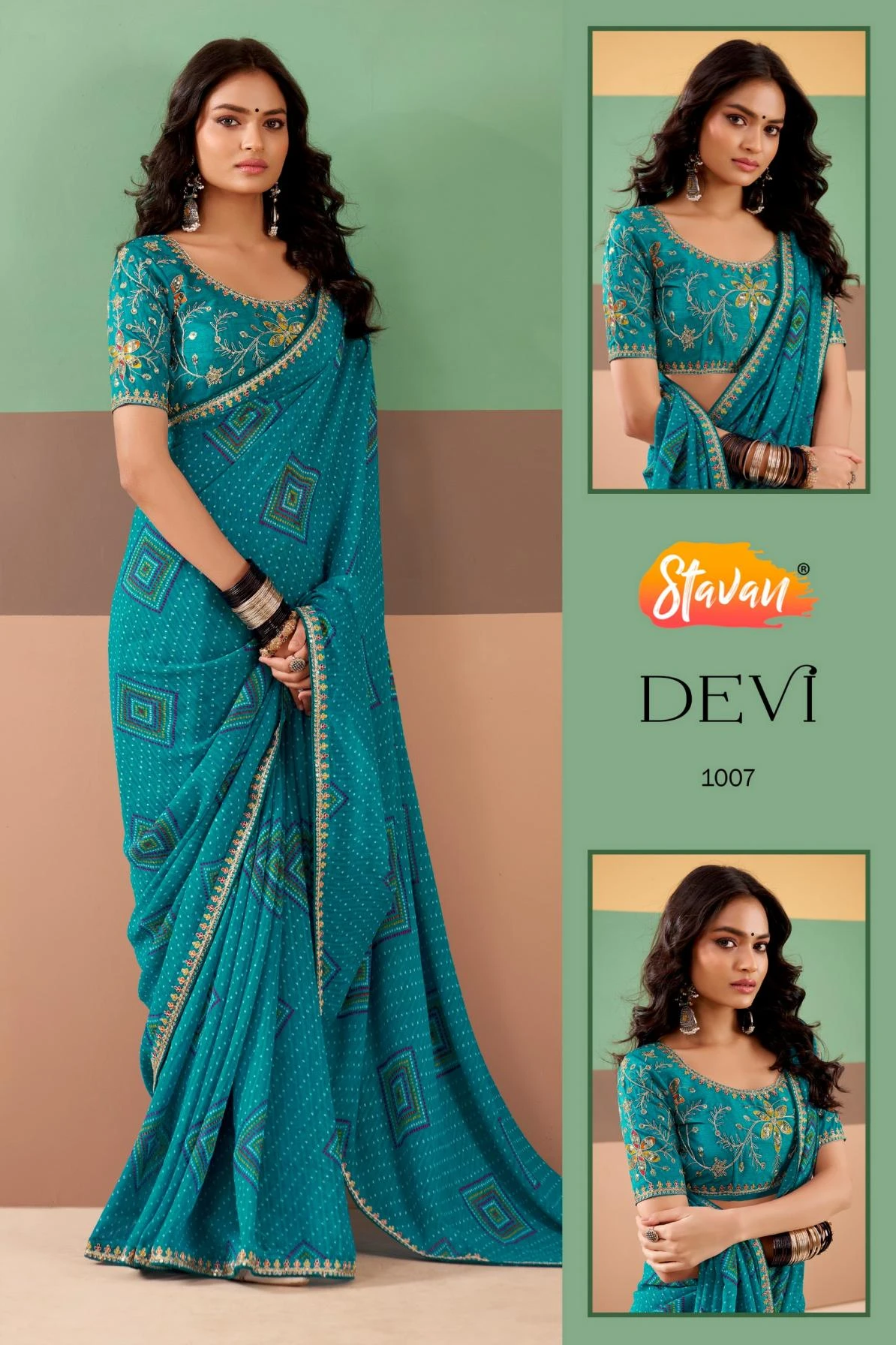 DEVI Sarees wholesale GEORGETTE - Ethnicaa thumbnail 3