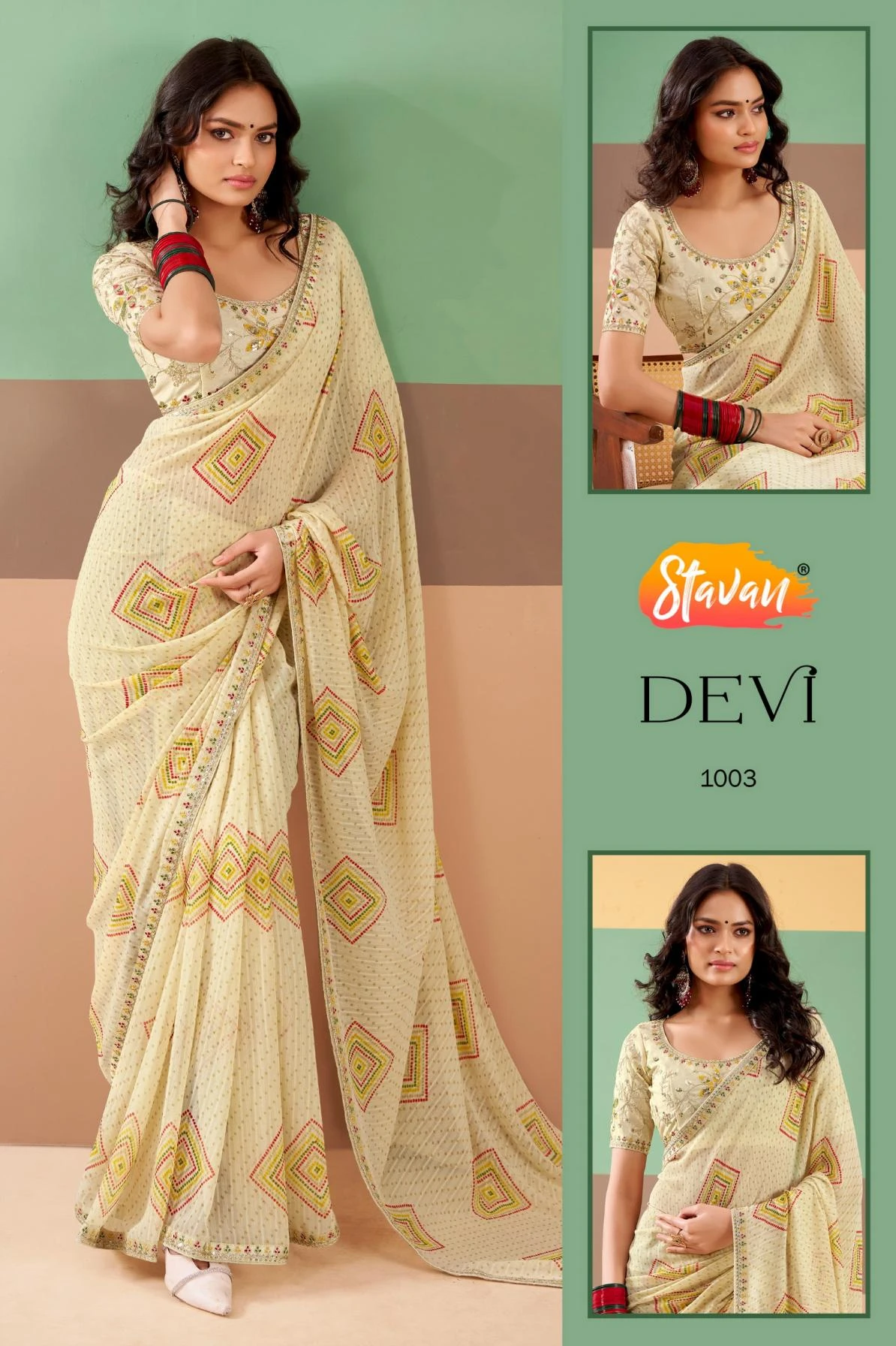 DEVI Sarees wholesale GEORGETTE - Ethnicaa thumbnail 2