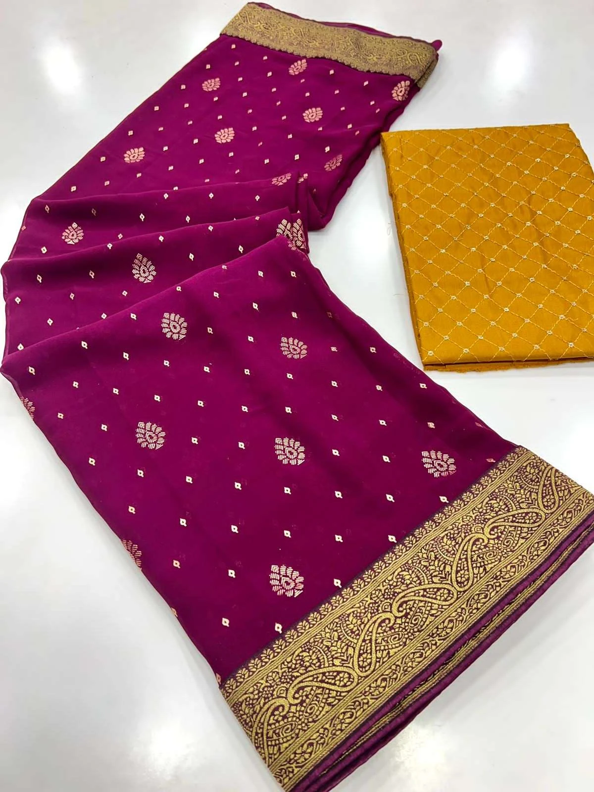 DHWANI Sarees wholesale GEORGETTE - Ethnicaa thumbnail 2