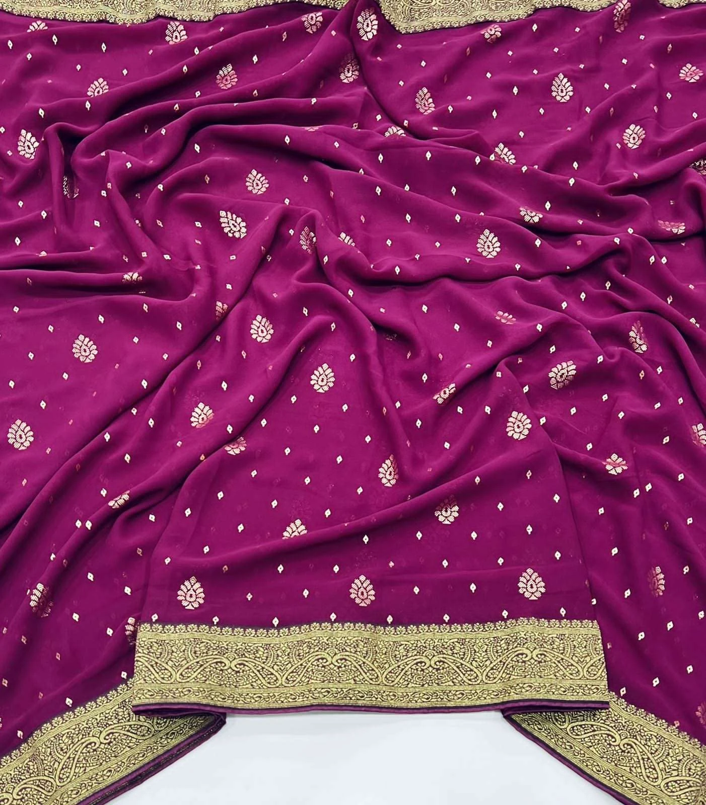 DHWANI Sarees wholesale GEORGETTE - Ethnicaa thumbnail 3