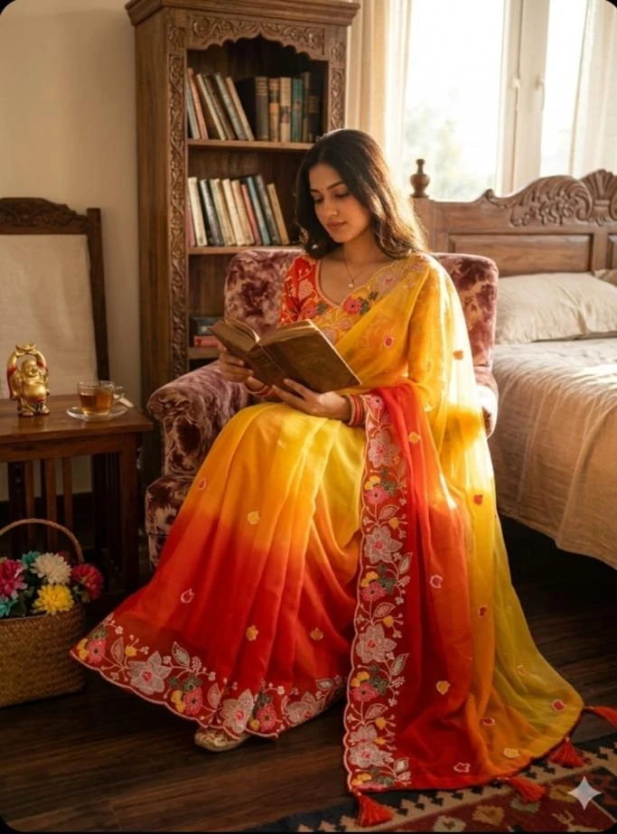 DS 690 Sarees wholesale GEORGETTE - Ethnicaa