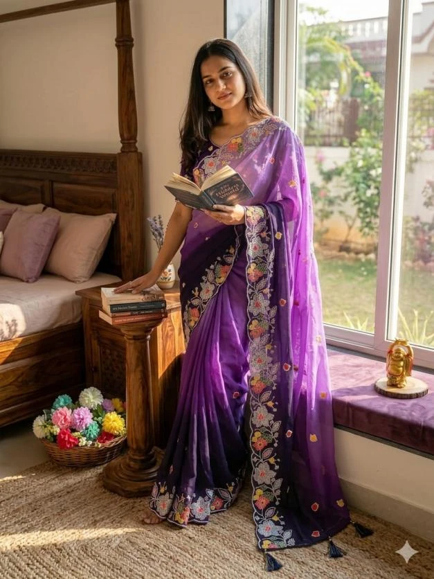 DS 690 Sarees wholesale GEORGETTE - Ethnicaa thumbnail 4