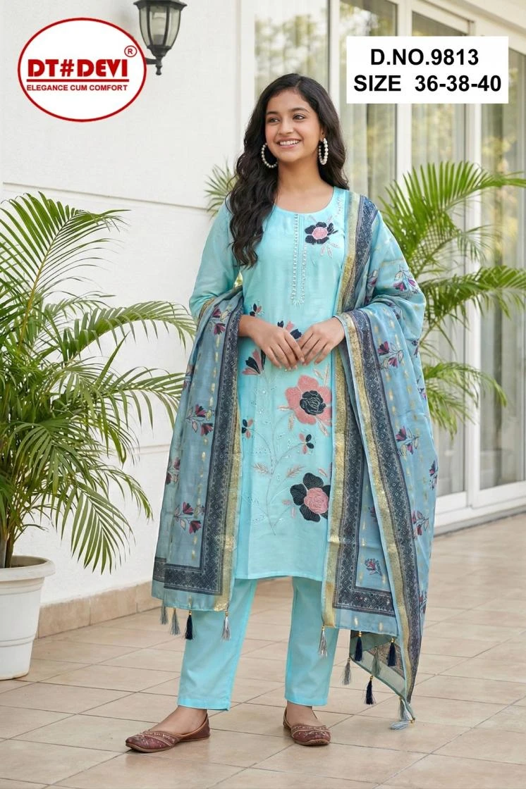 GAYATRI VOL 2 Readymade Salwar Suits wholesale Roman Silk - Ethnicaa thumbnail 4