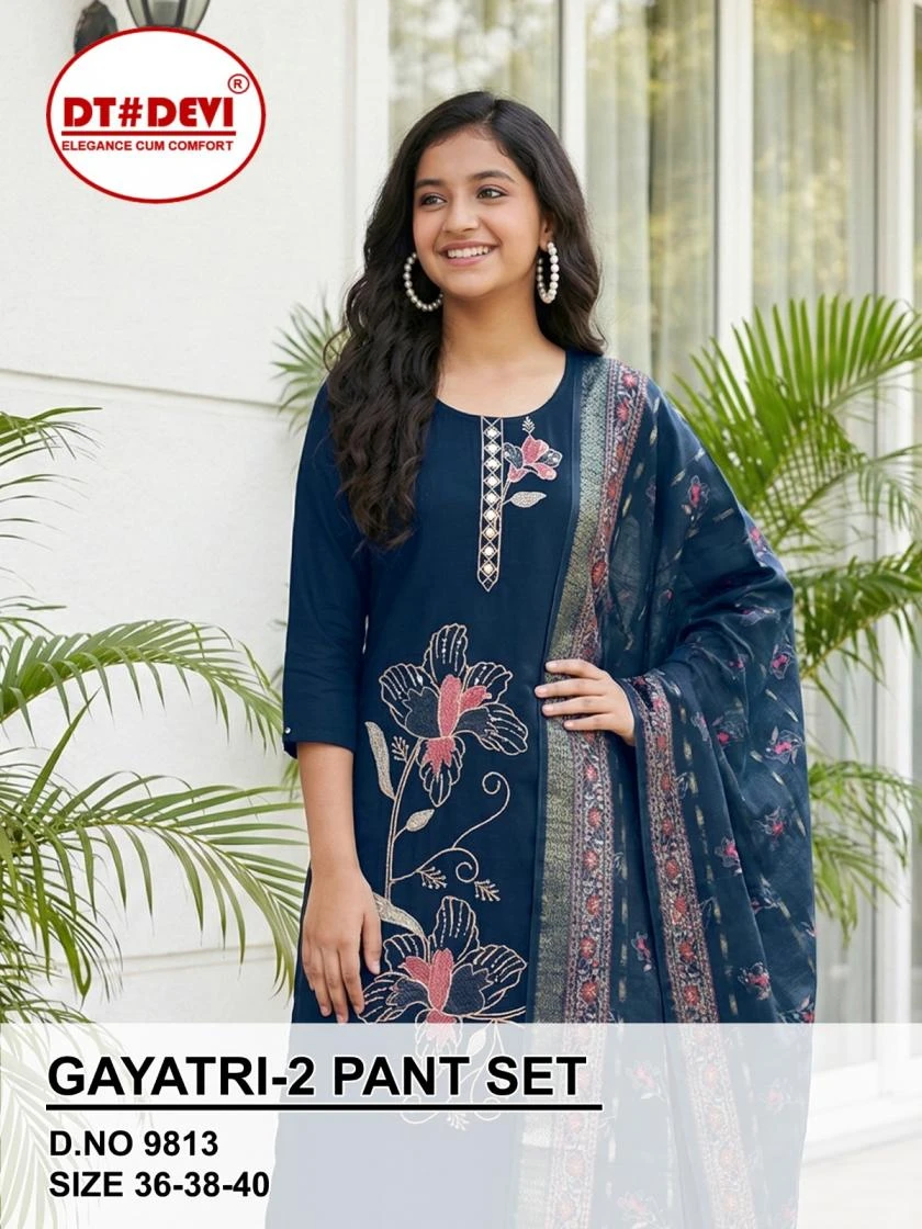 GAYATRI VOL 2 Readymade Salwar Suits wholesale Roman Silk - Ethnicaa thumbnail 3