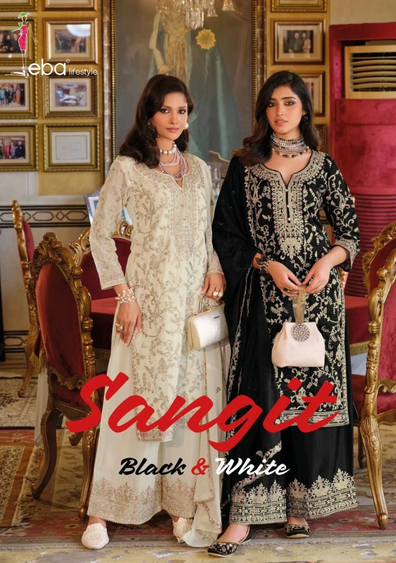 SANGIT BLACK & WHITE Ethnic Wear wholesale CHINON - Ethnicaa thumbnail 4