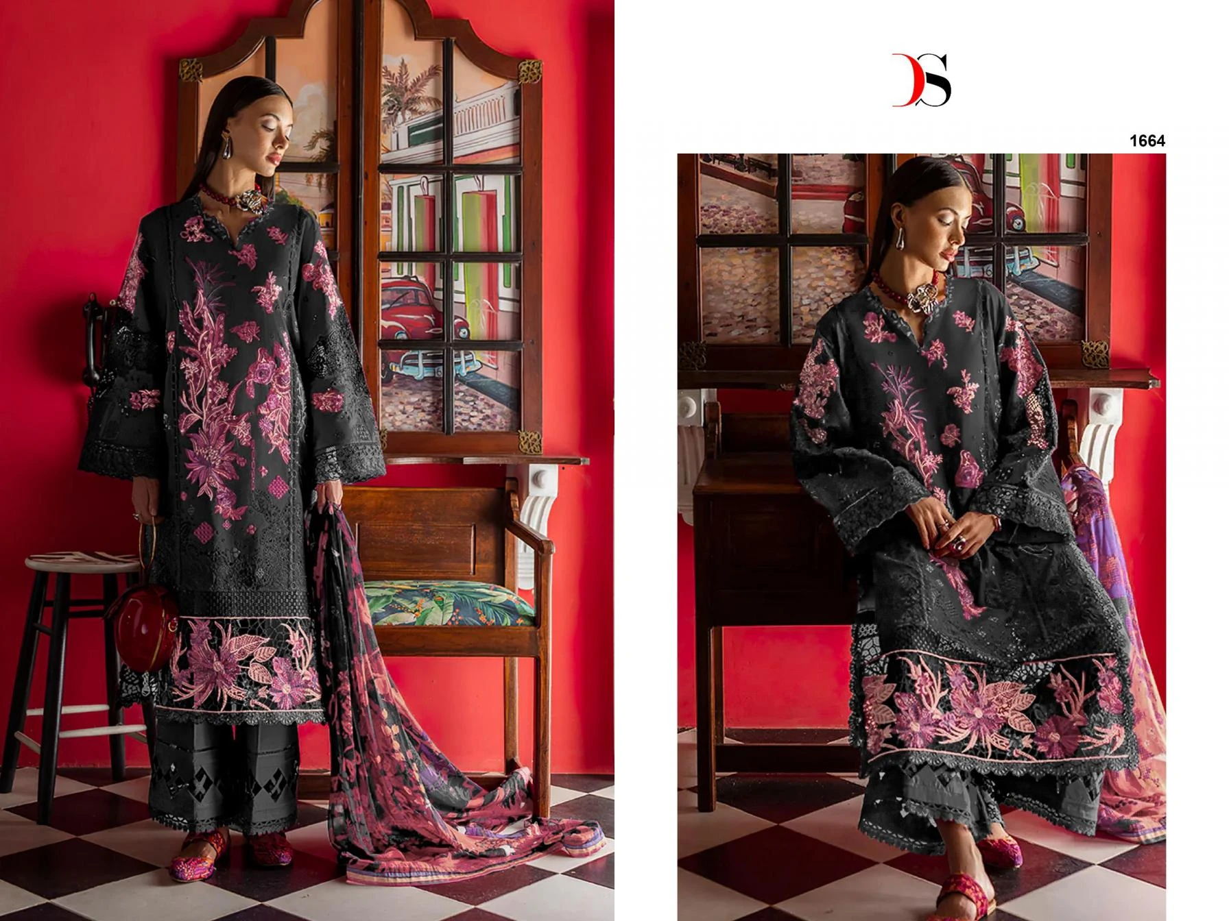 ESMEL LUXURY LAWN in COTTON | Pakistani Suits | Ethnicaa Wholesale thumbnail 13
