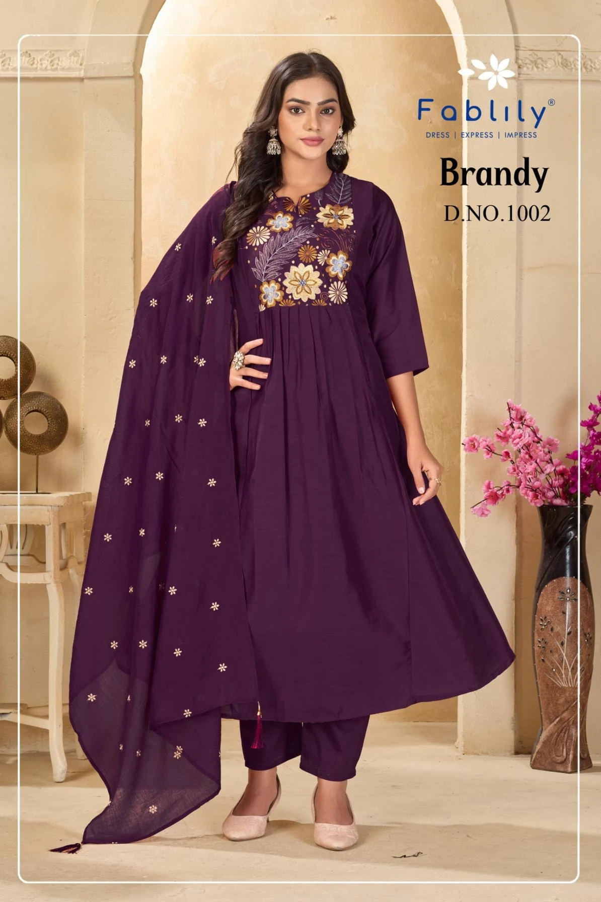 NAME : BRANDY Readymade Salwar Suits wholesale MUL CHANDERI - Ethnicaa thumbnail 7