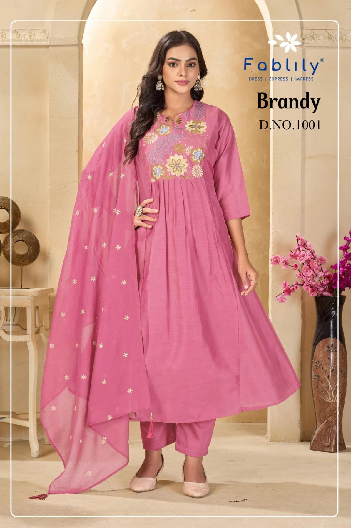 NAME : BRANDY Readymade Salwar Suits wholesale MUL CHANDERI - Ethnicaa thumbnail 5