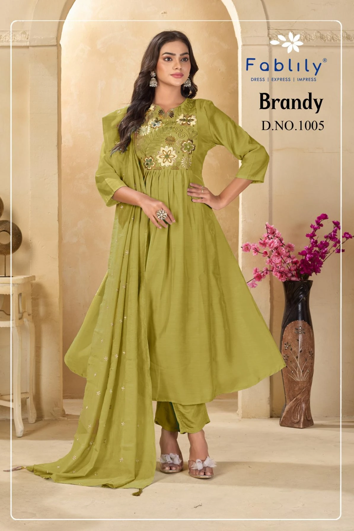 NAME : BRANDY Readymade Salwar Suits wholesale MUL CHANDERI - Ethnicaa thumbnail 6