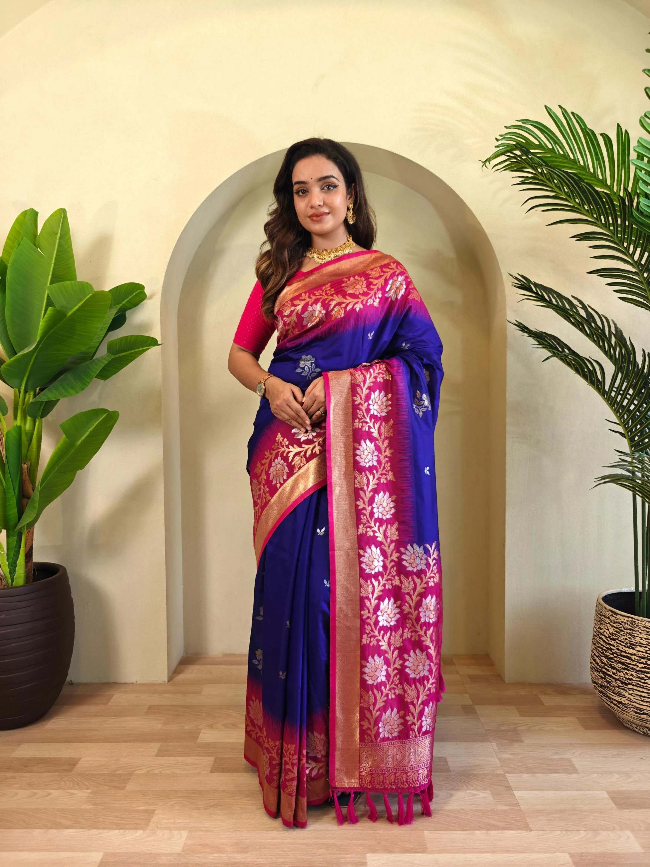 😍 Sarees wholesale DUAL TONE SILK - Ethnicaa thumbnail 3