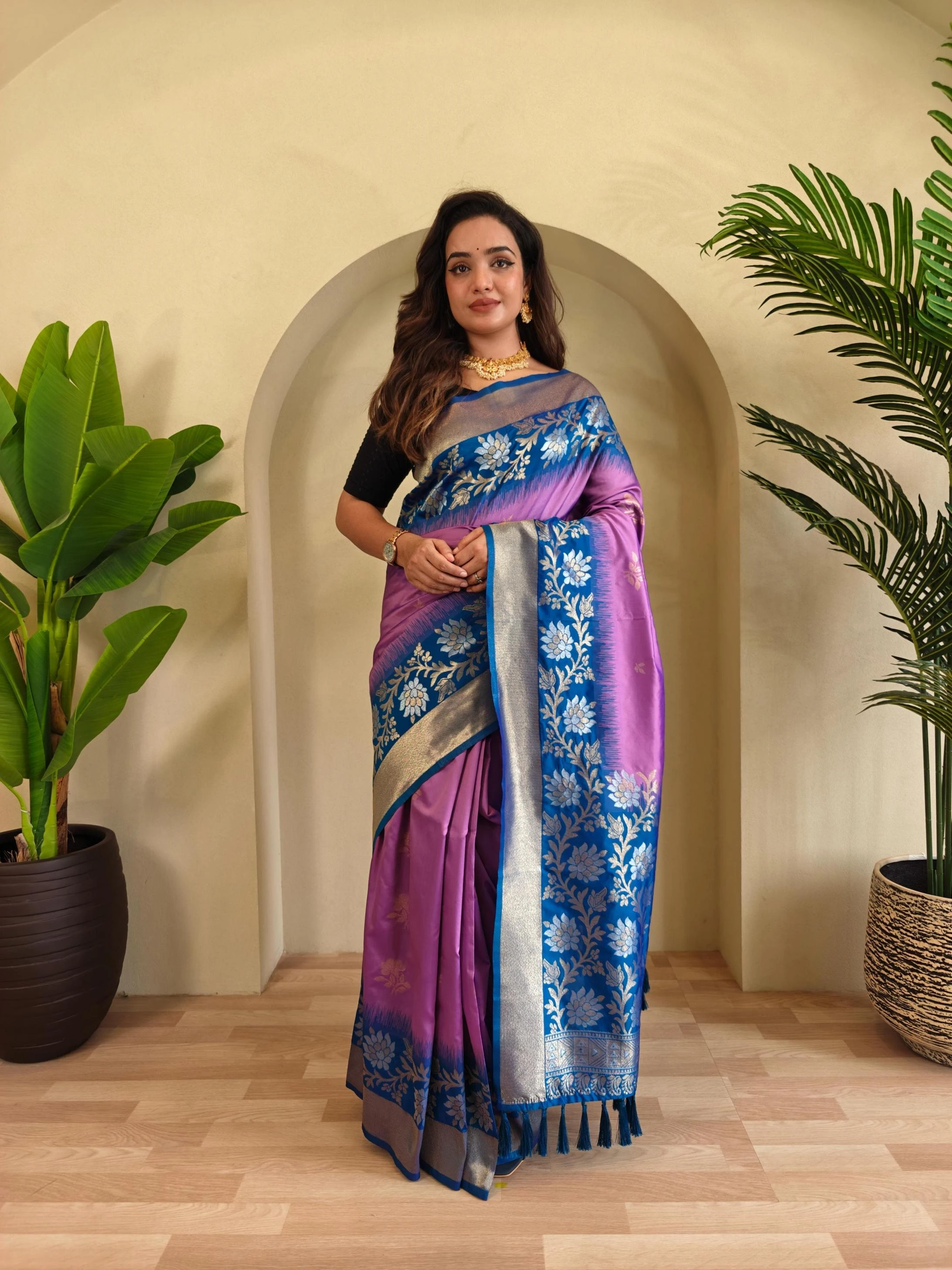 😍 Sarees wholesale DUAL TONE SILK - Ethnicaa thumbnail 12