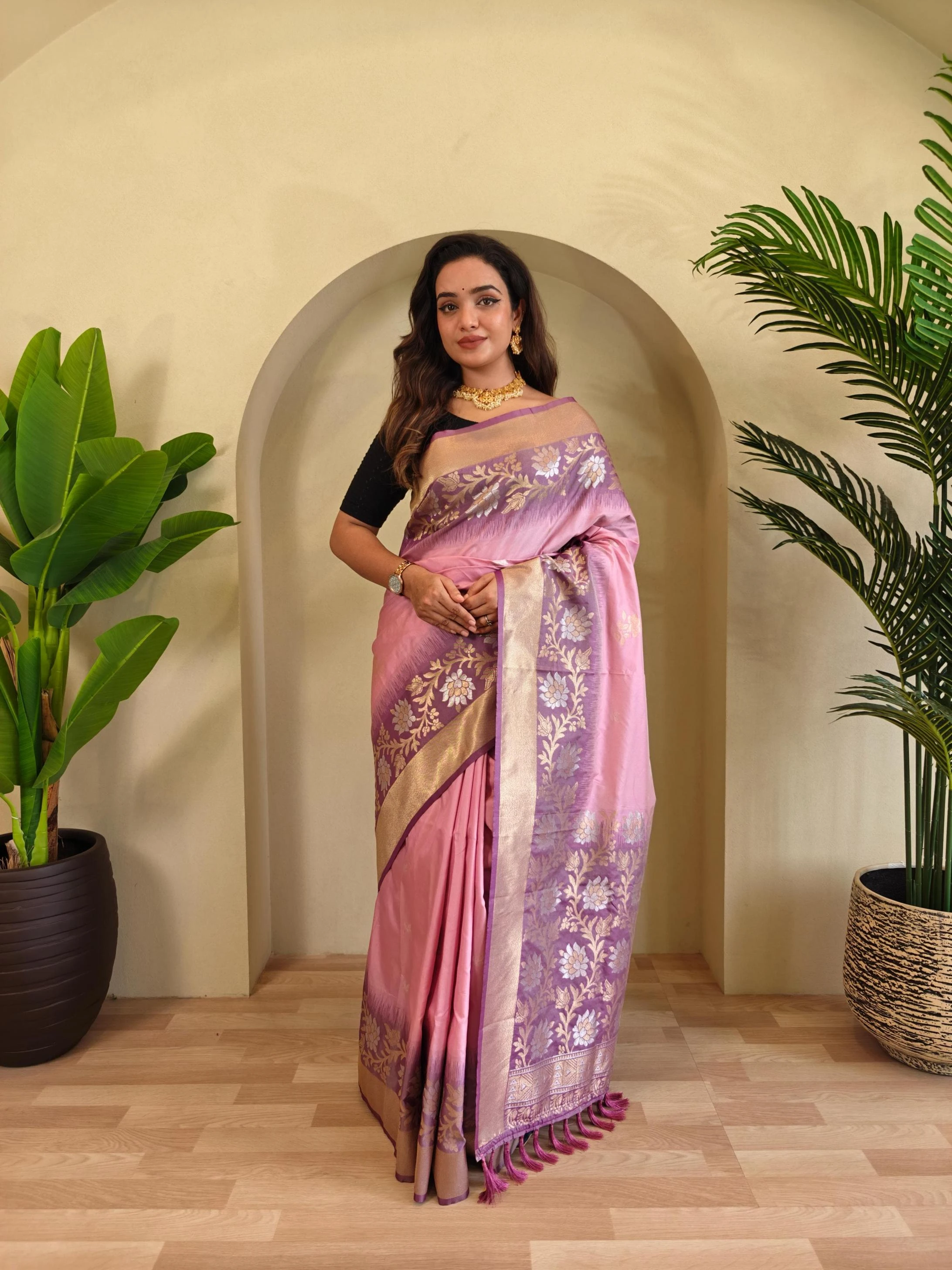 😍 Sarees wholesale DUAL TONE SILK - Ethnicaa thumbnail 21