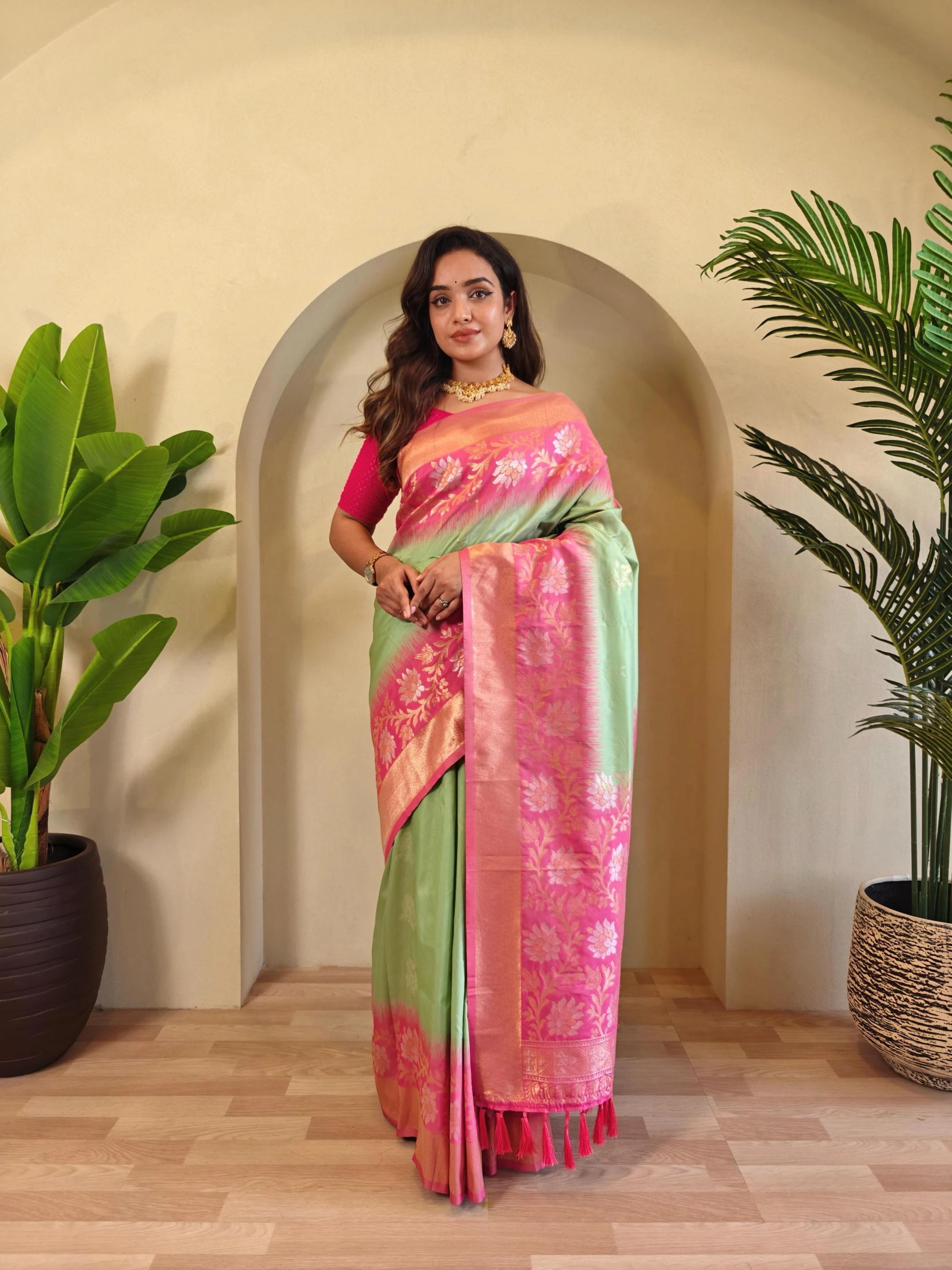 😍 Sarees wholesale DUAL TONE SILK - Ethnicaa thumbnail 7