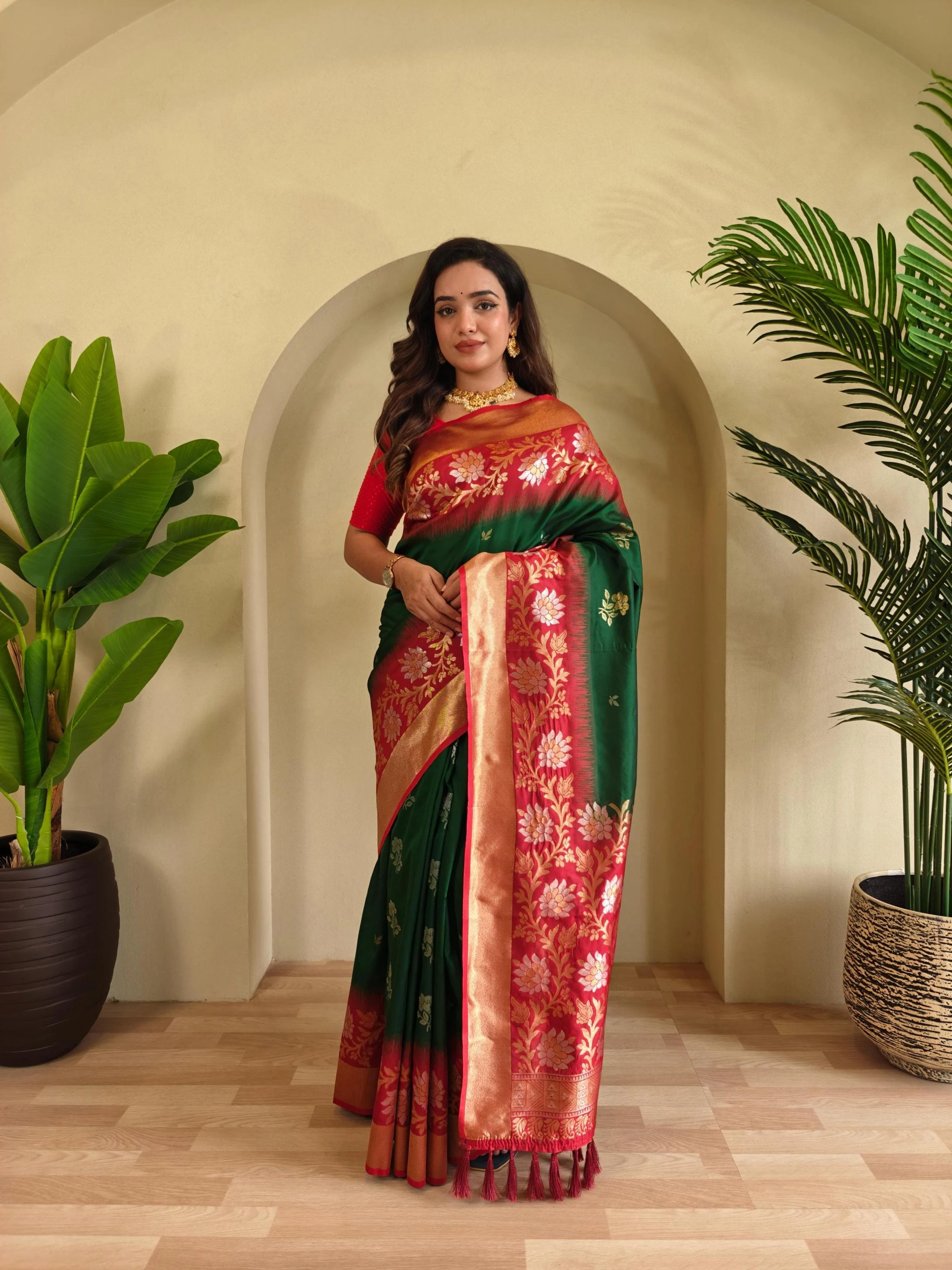 😍 Sarees wholesale DUAL TONE SILK - Ethnicaa thumbnail 14