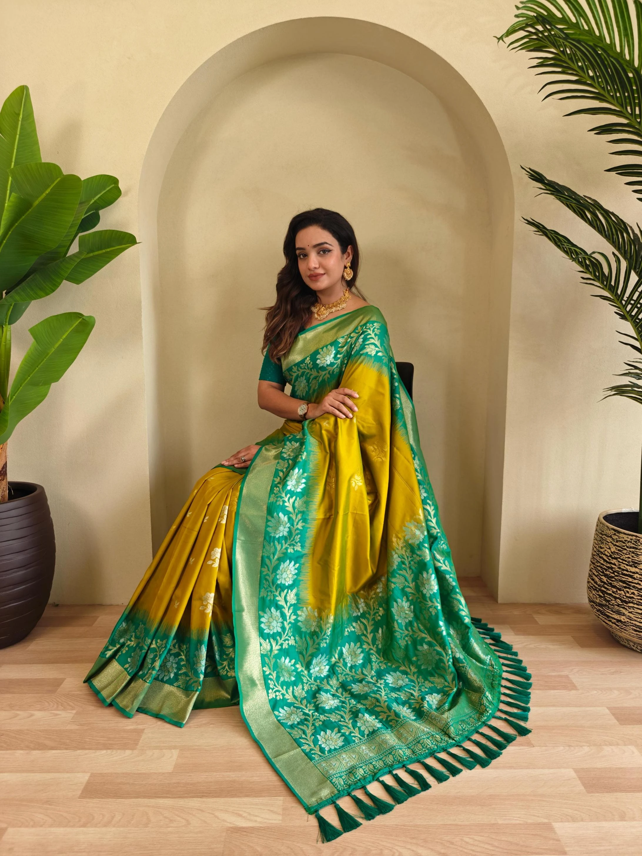 😍 Sarees wholesale DUAL TONE SILK - Ethnicaa thumbnail 28