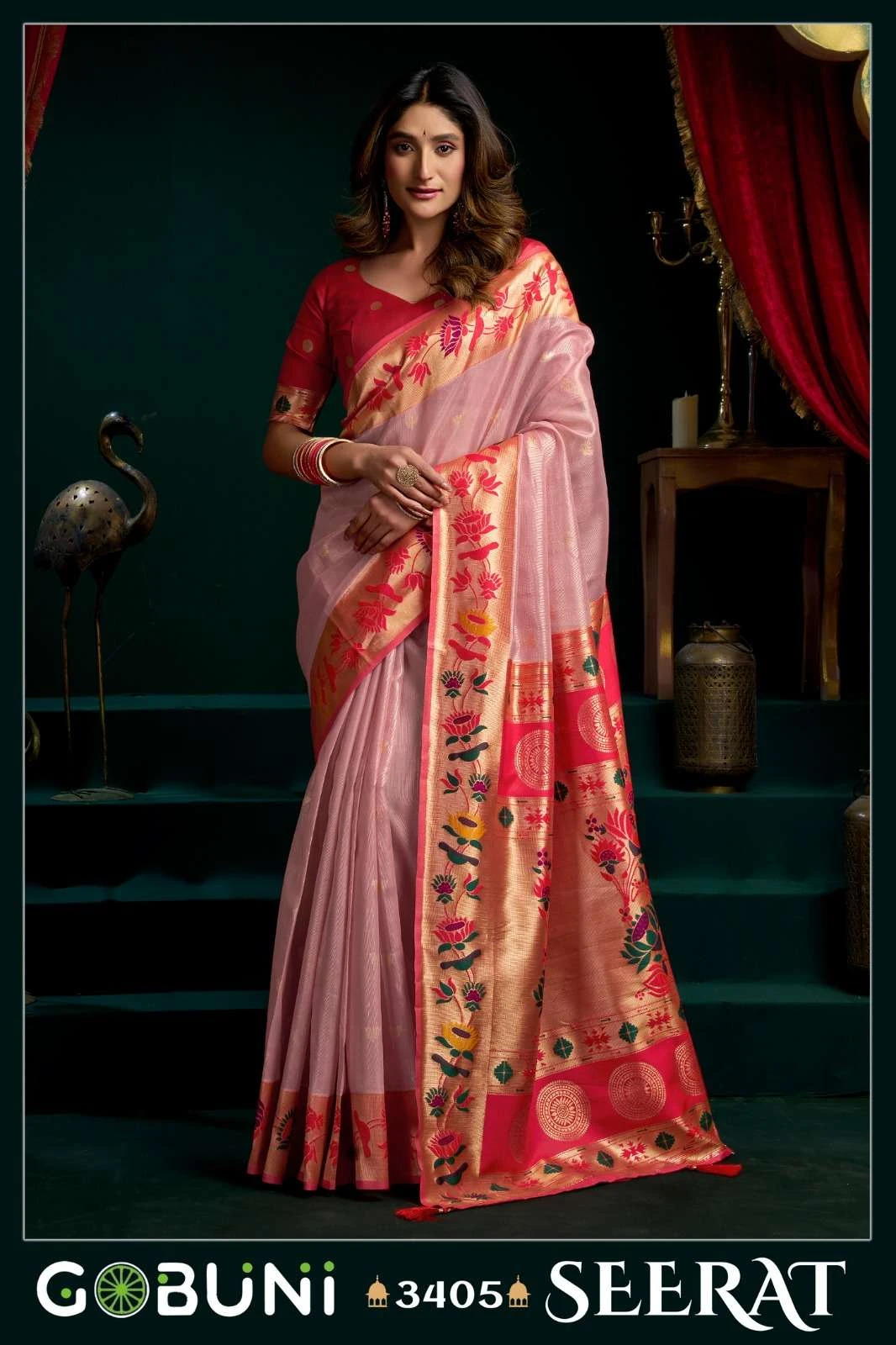 LAUNCHING BY GOBUNI 🥳 Sarees wholesale TISSUE PAITHANI - Ethnicaa thumbnail 9