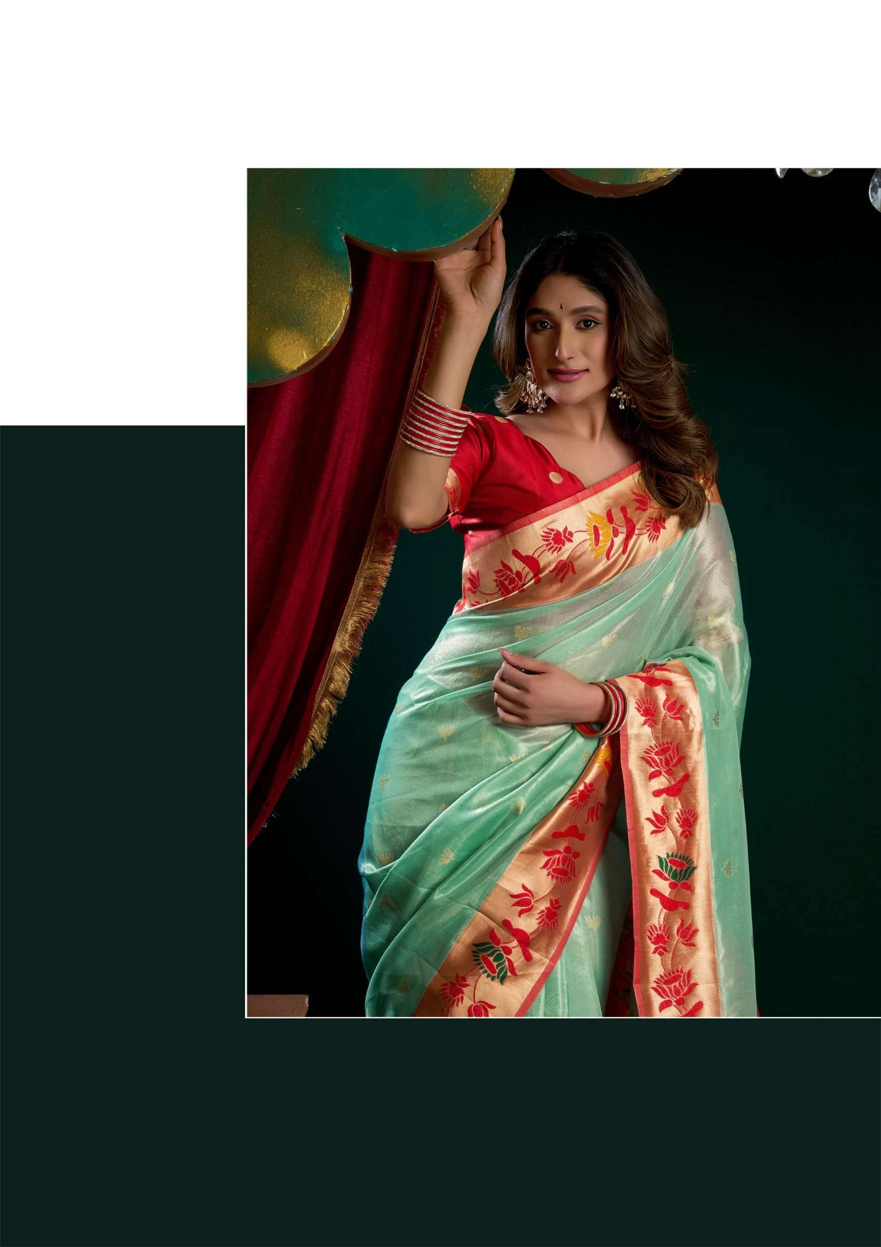 LAUNCHING BY GOBUNI 🥳 Sarees wholesale TISSUE PAITHANI - Ethnicaa thumbnail 3
