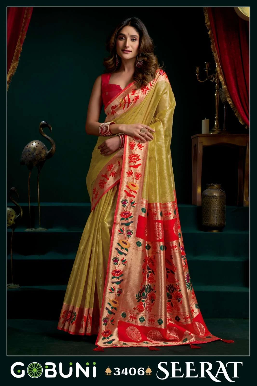 LAUNCHING BY GOBUNI 🥳 Sarees wholesale TISSUE PAITHANI - Ethnicaa thumbnail 6