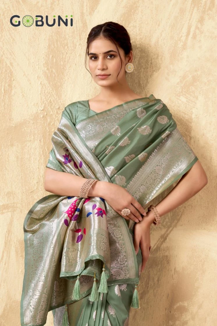LAUNCHING BY GOBUNI 🥳 Sarees wholesale SILK - Ethnicaa thumbnail 2